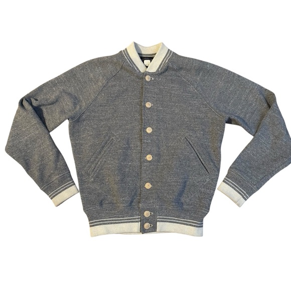 Ralph Lauren Double RL Other - RRL Ralph Lauren RARE Gray Raglan Varsity Style Bomber Jacket Size Small